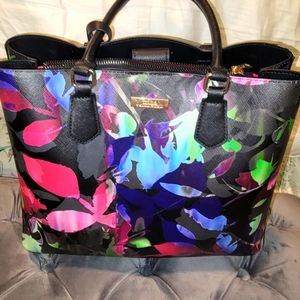 NWOT TRINA TURK crossbody hand bag purse vegan leather floral